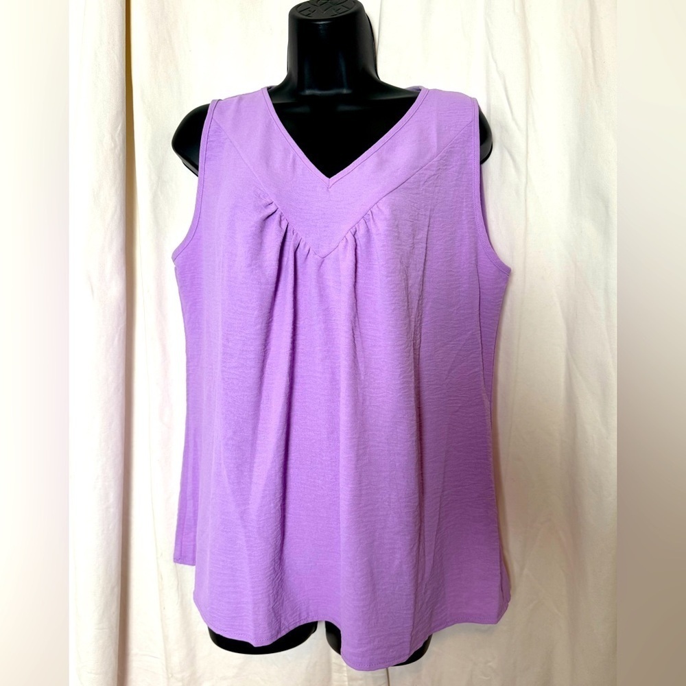 Orchid/Lilac Women's Sz XL Sleeveless V-Neck Cami‎ Blouse